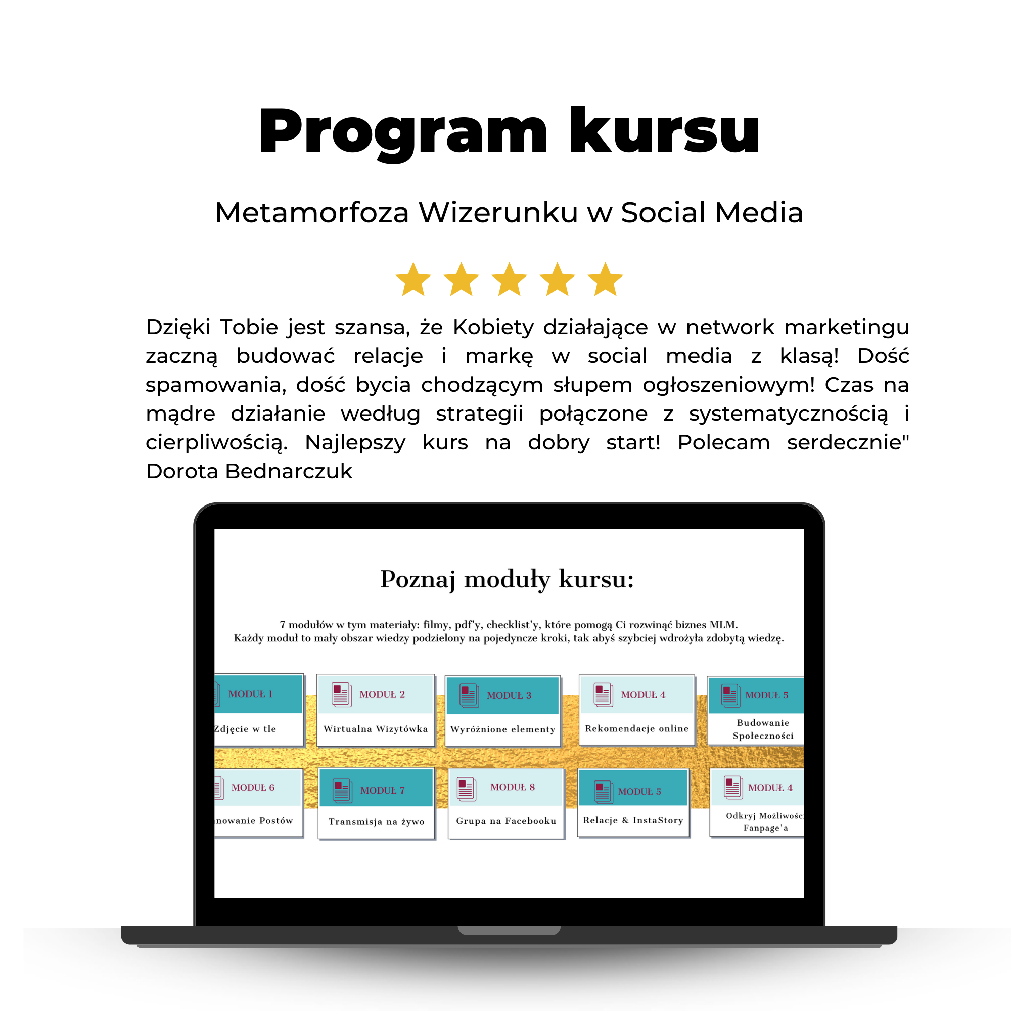 program kursu Metamorfoza Wizernku w Social Media